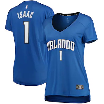 womens fanatics branded jonathan isaac blue orlando magic f-244